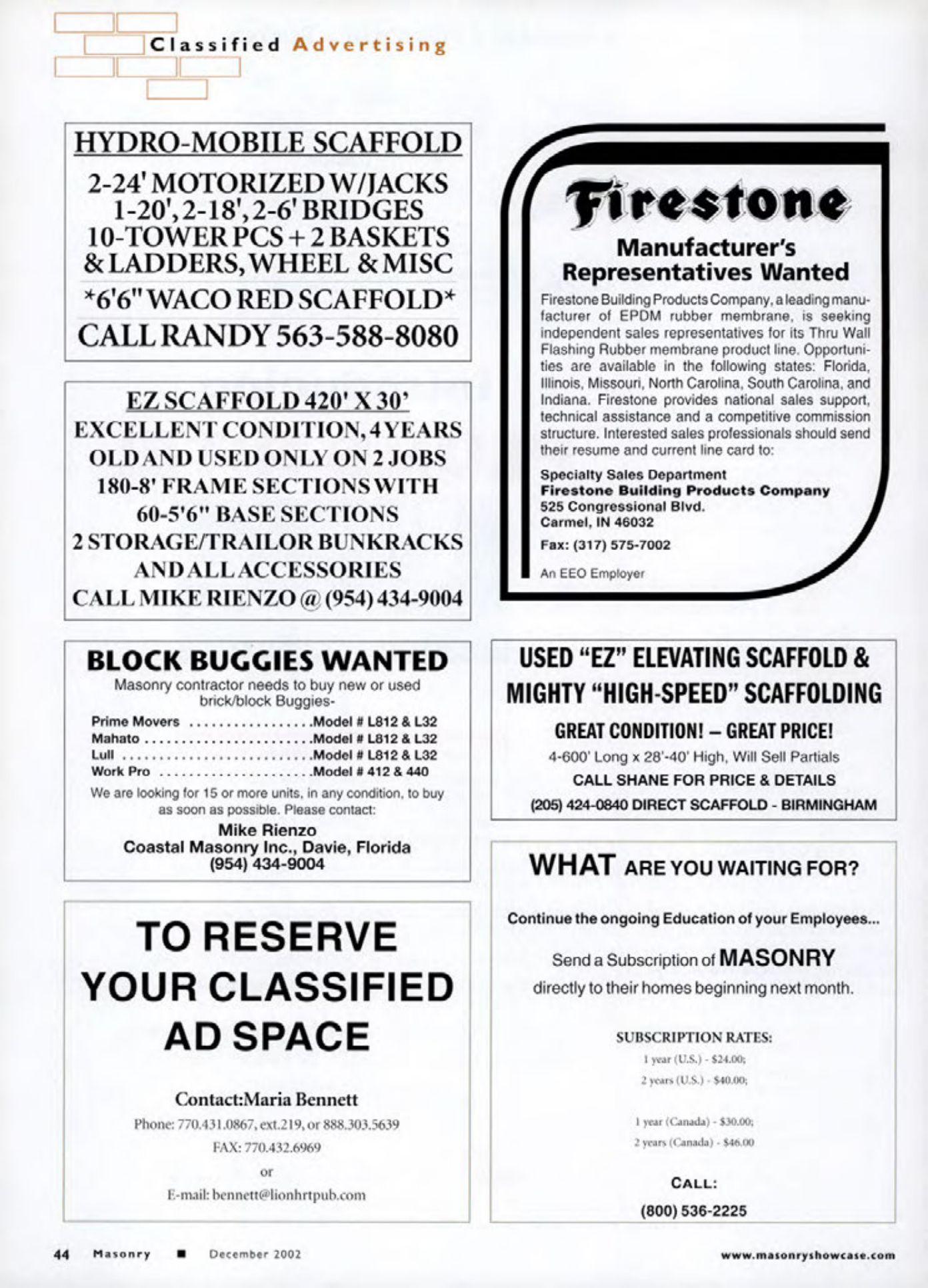 Masonry Magazine December 2002 Page. 46