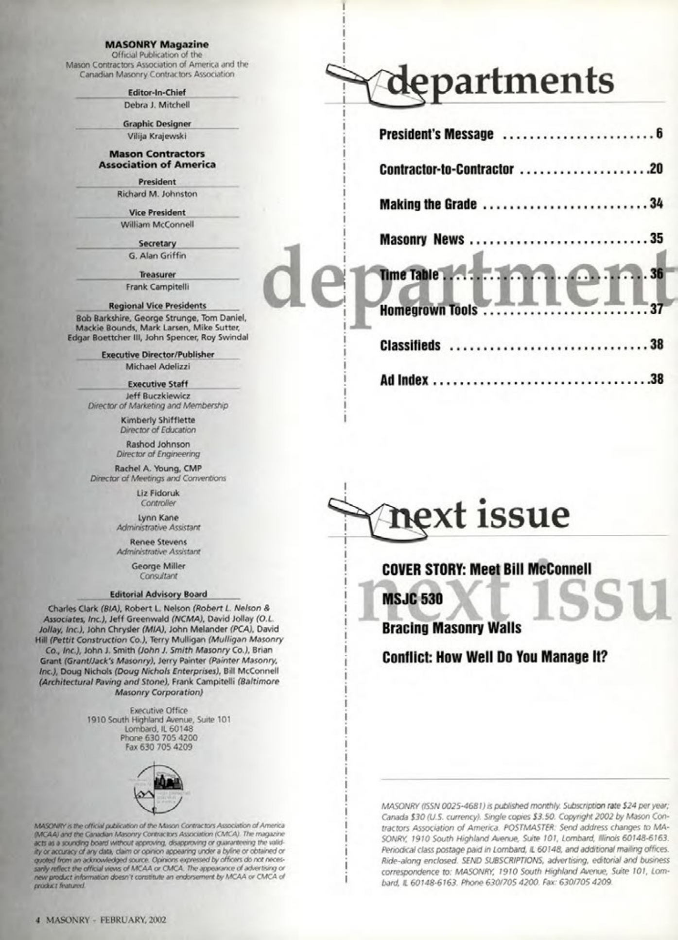 Masonry Magazine February 2002 Page. 4