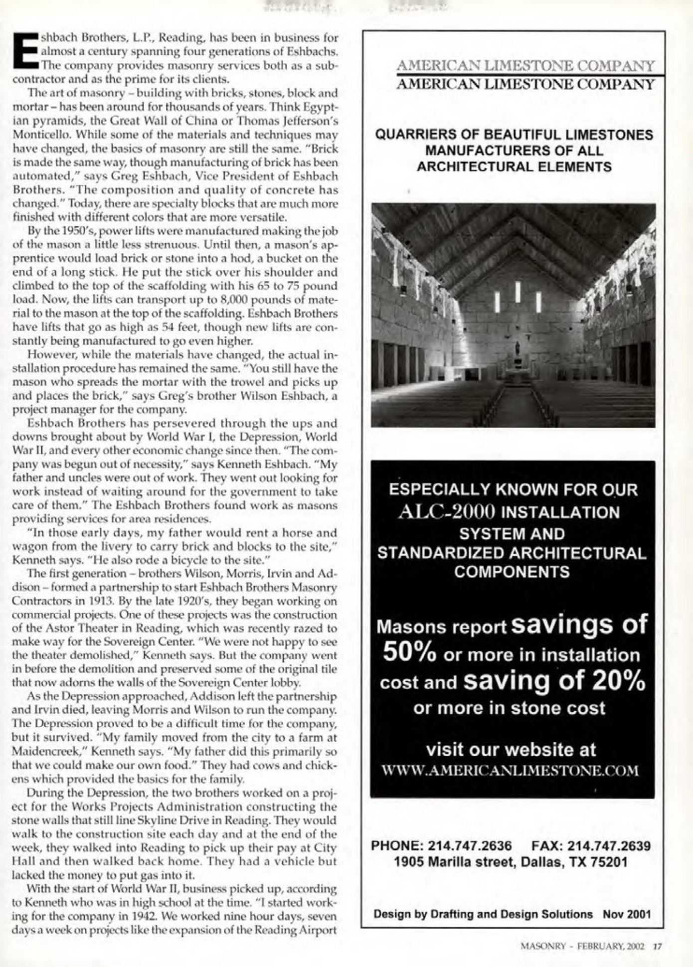Masonry Magazine February 2002 Page. 17