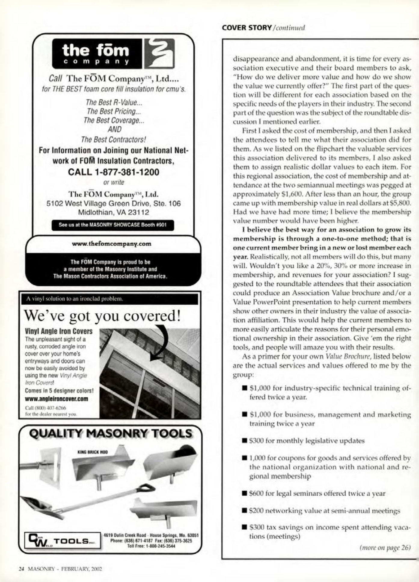 Masonry Magazine February 2002 Page. 24