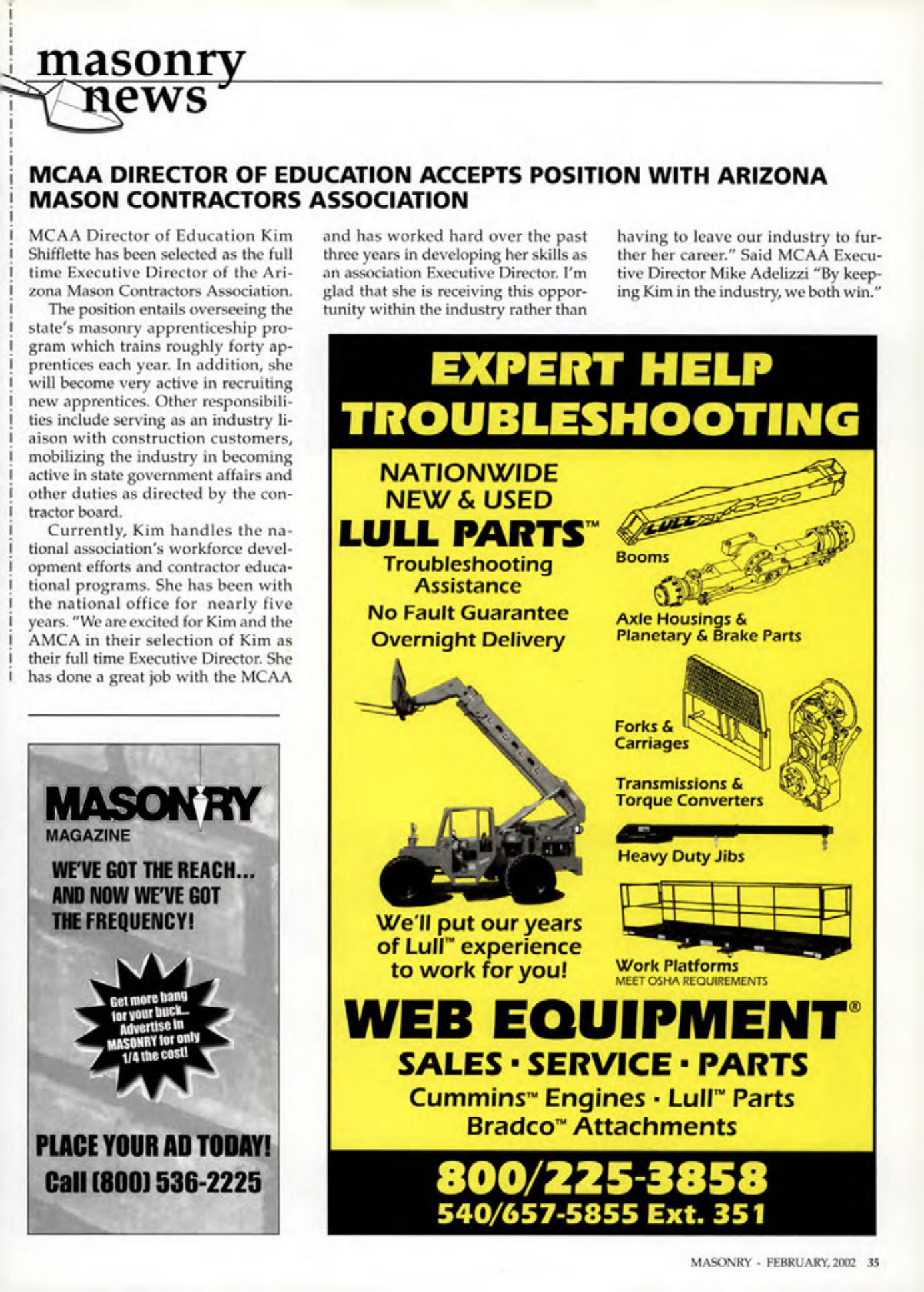 Masonry Magazine February 2002 Page. 35