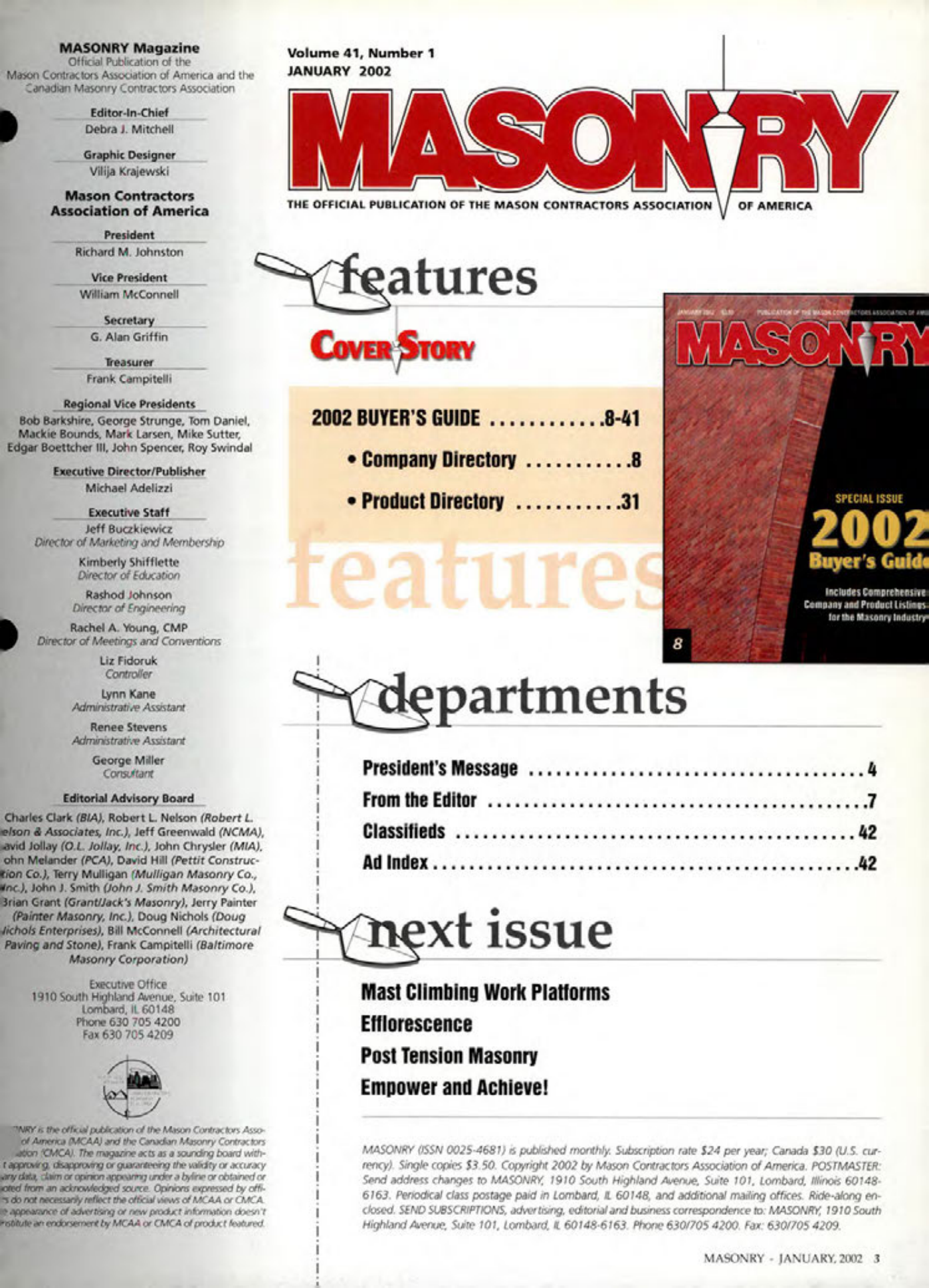 Masonry Magazine January 2002 Page. 3