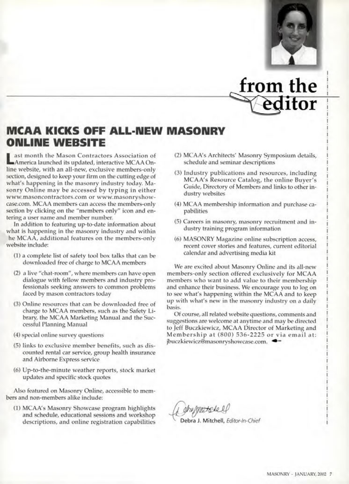 Masonry Magazine January 2002 Page. 7