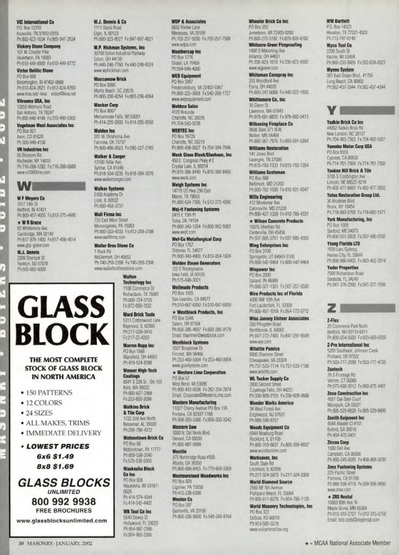 Masonry Magazine January 2002 Page. 30