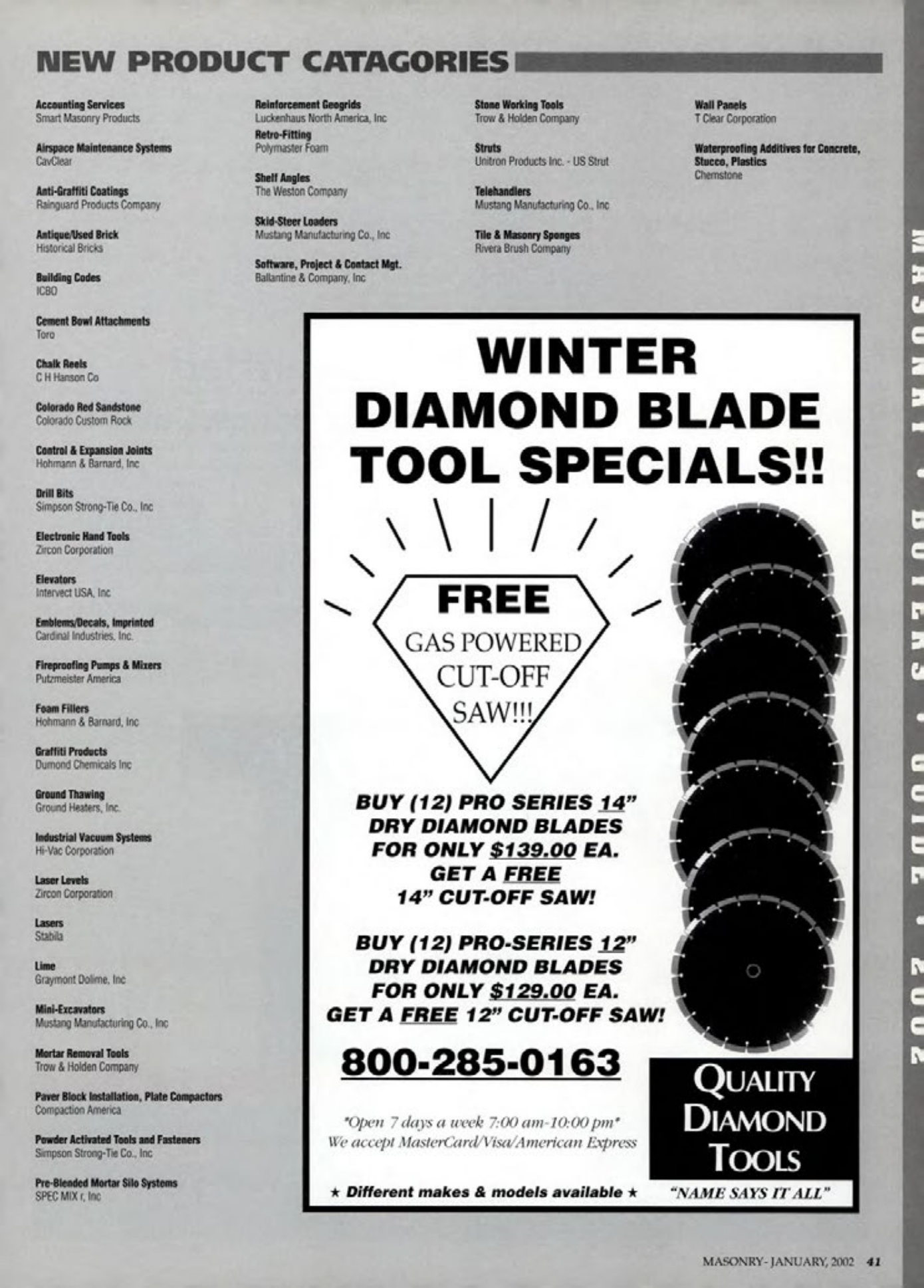 Masonry Magazine January 2002 Page. 41