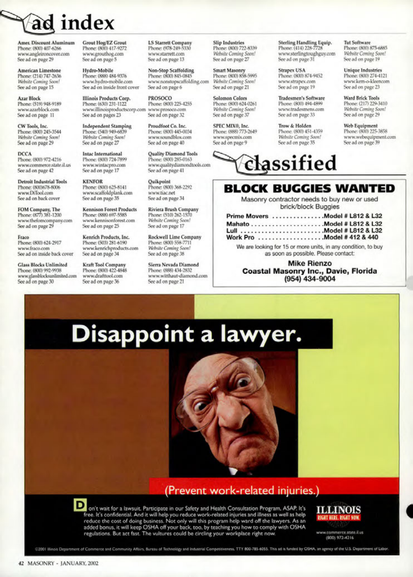 Masonry Magazine January 2002 Page. 42