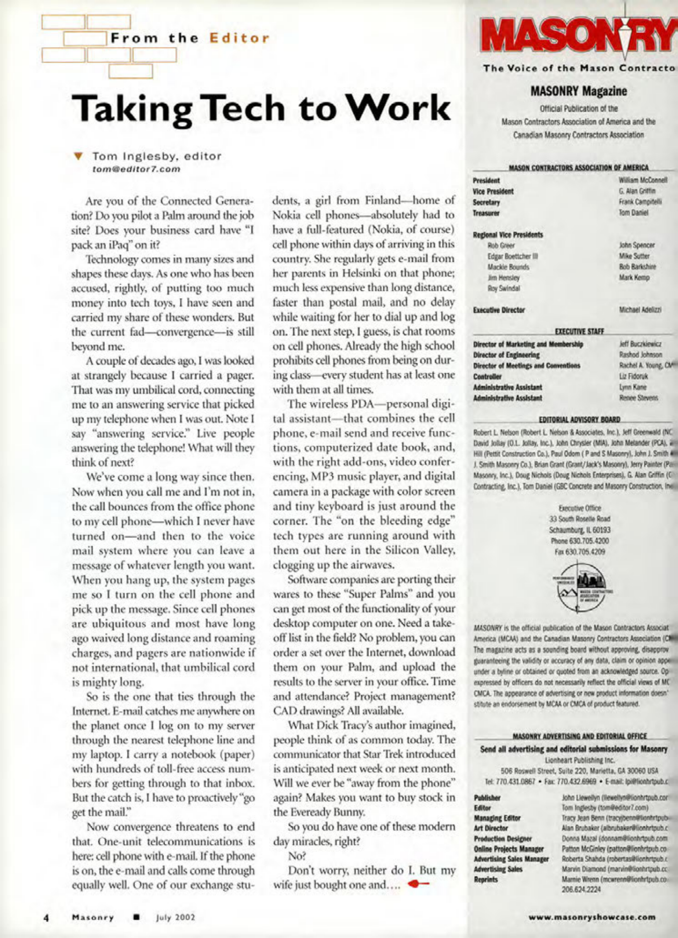 Masonry Magazine July 2002 Page. 6