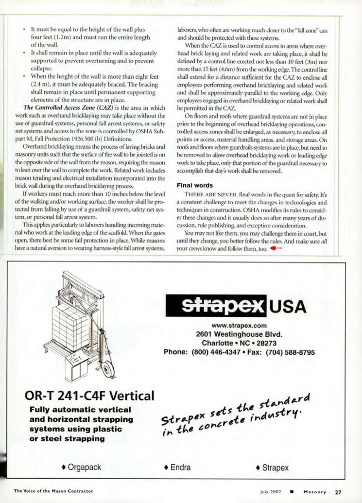 Masonry Magazine July 2002 Page. 29