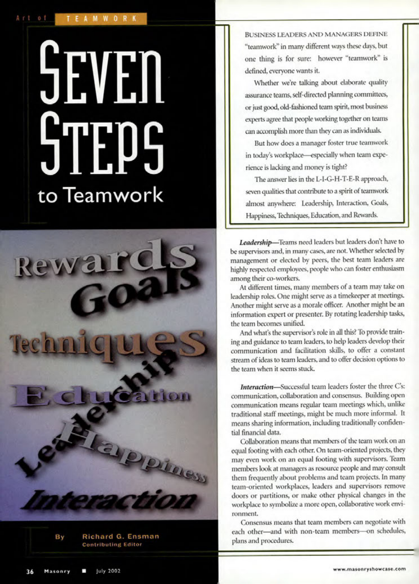 Masonry Magazine July 2002 Page. 38