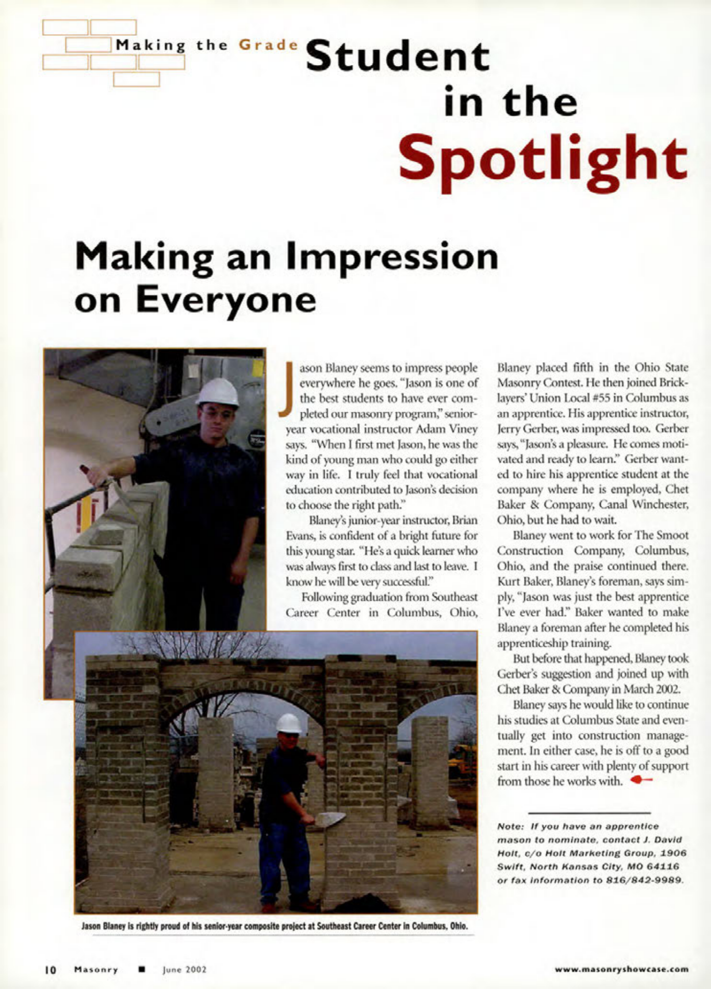 Masonry Magazine June 2002 Page. 12