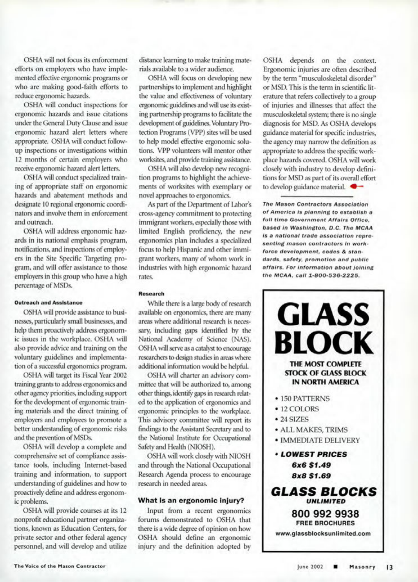 Masonry Magazine June 2002 Page. 15