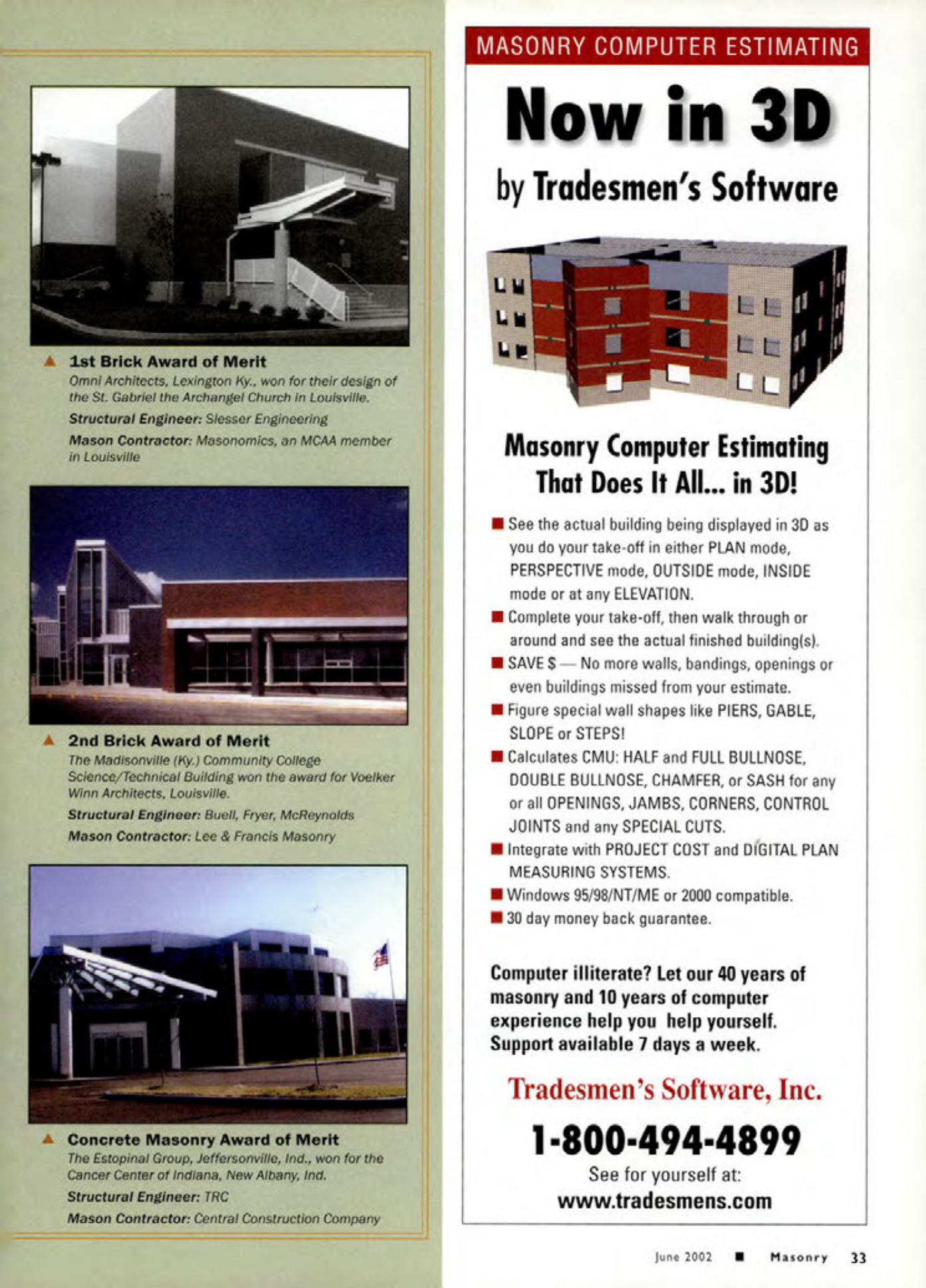 Masonry Magazine June 2002 Page. 35