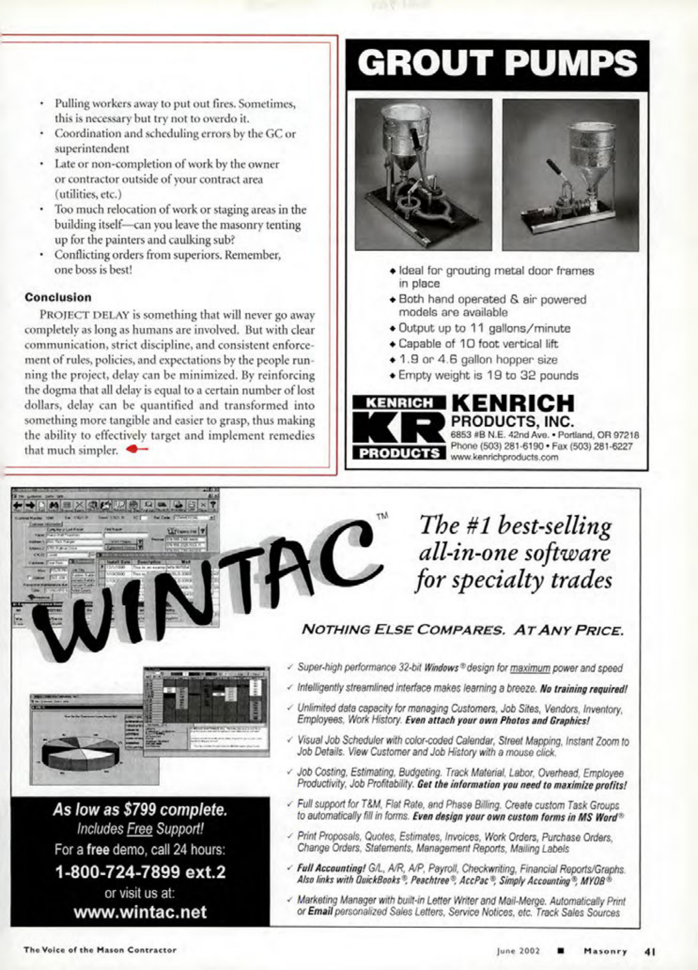 Masonry Magazine June 2002 Page. 43