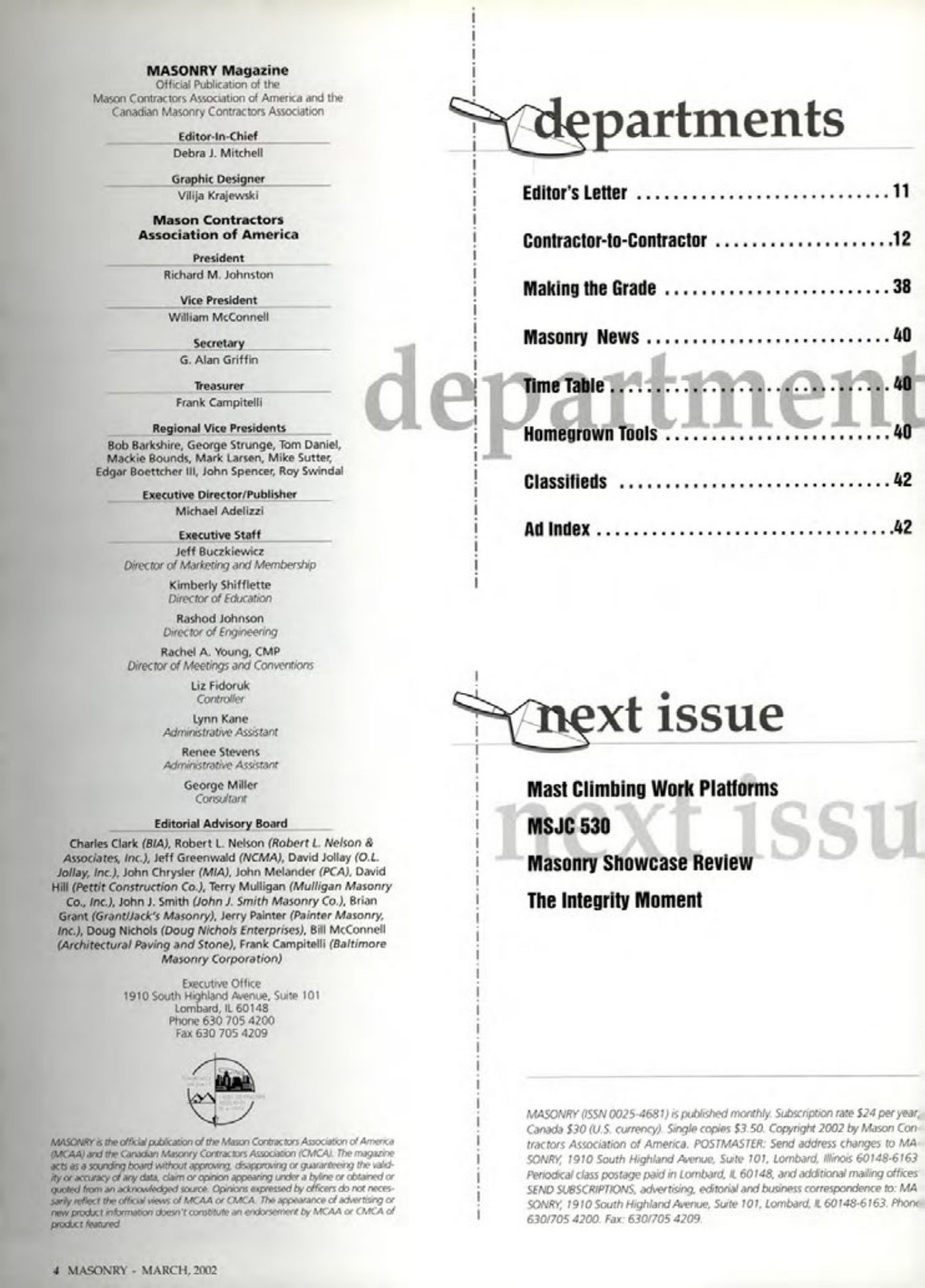 Masonry Magazine March 2002 Page. 4
