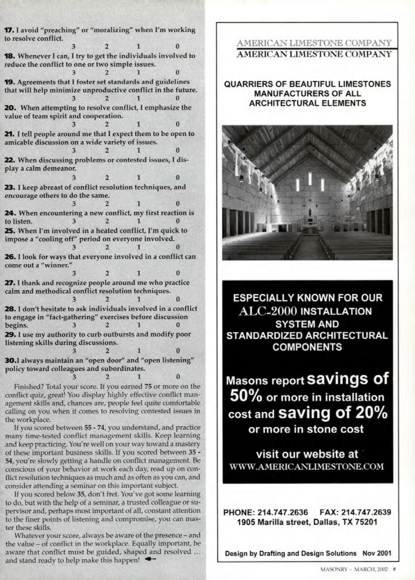 Masonry Magazine March 2002 Page. 9
