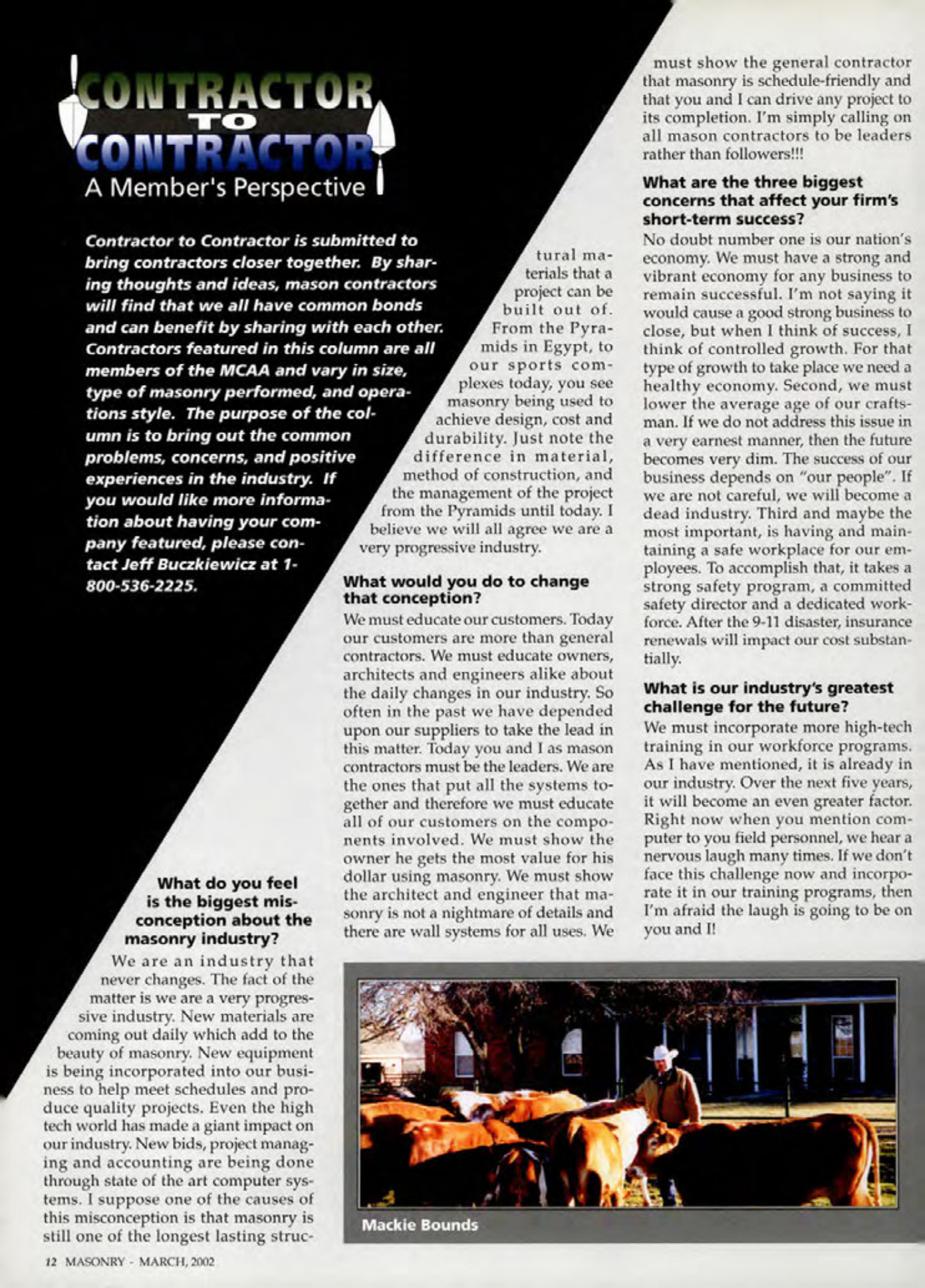 Masonry Magazine March 2002 Page. 12