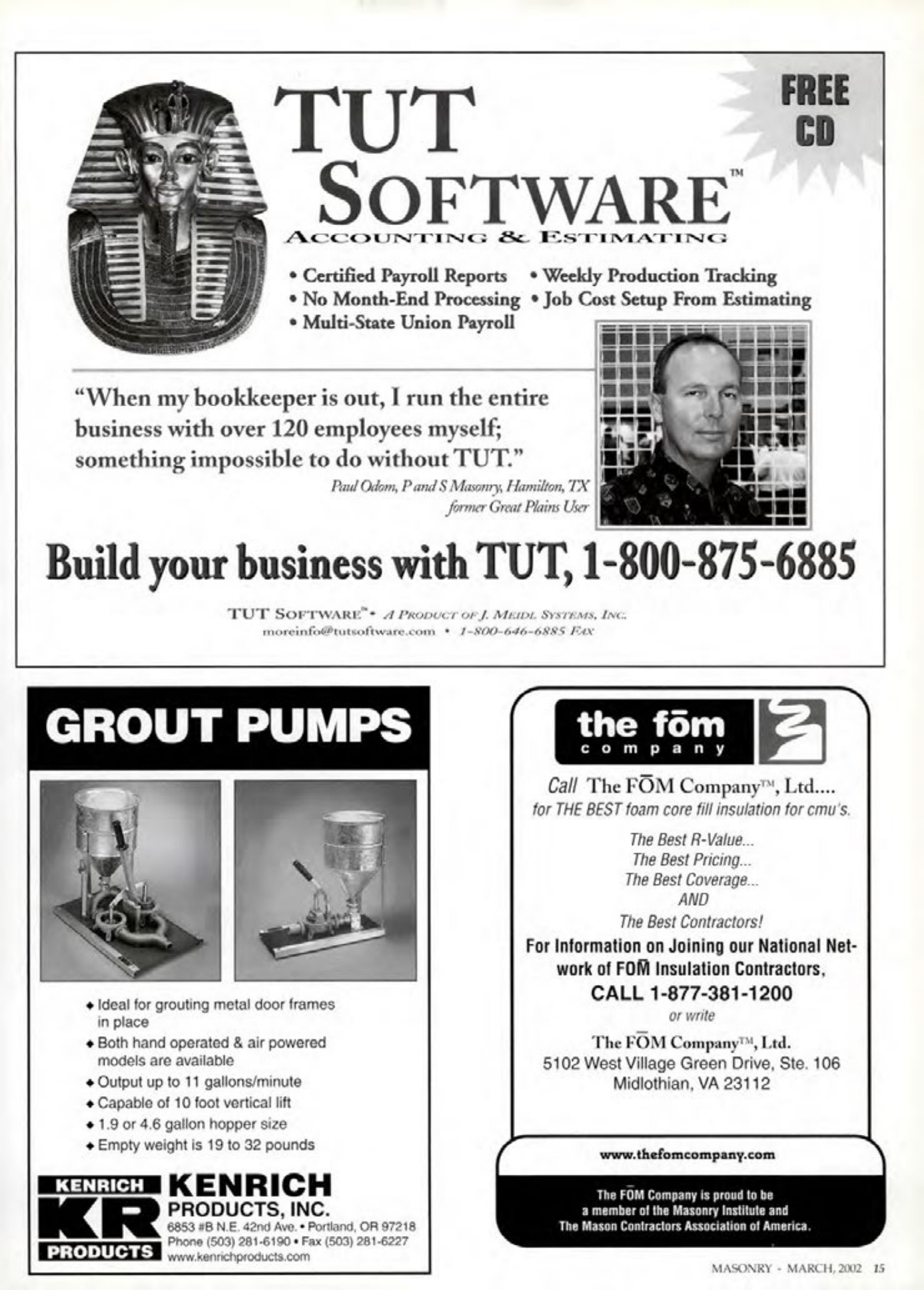 Masonry Magazine March 2002 Page. 15