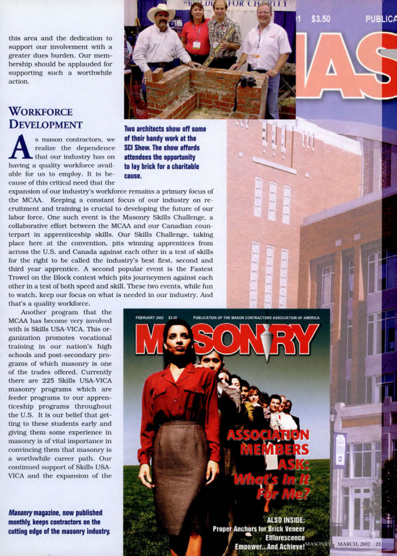 Masonry Magazine March 2002 Page. 23