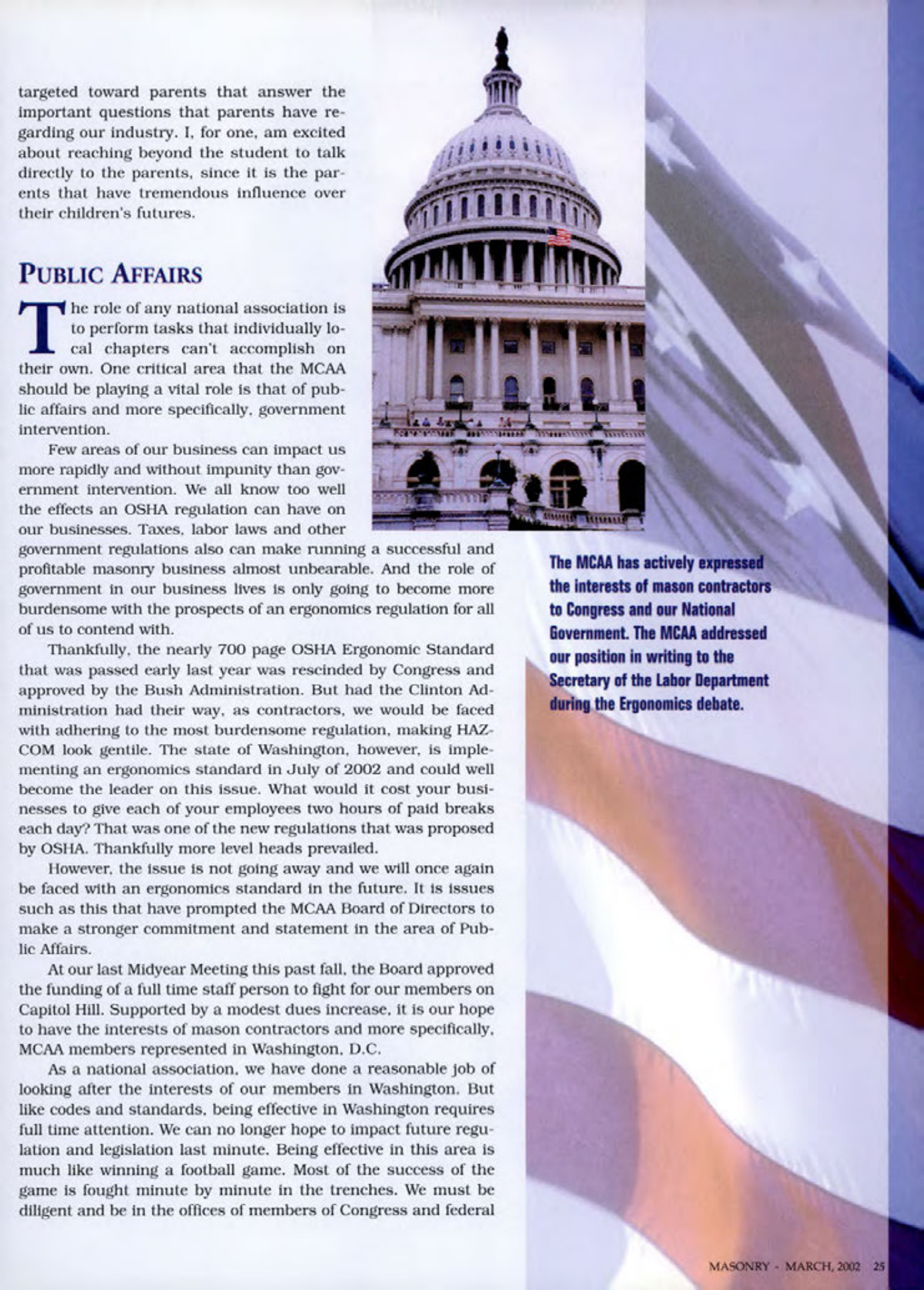 Masonry Magazine March 2002 Page. 25