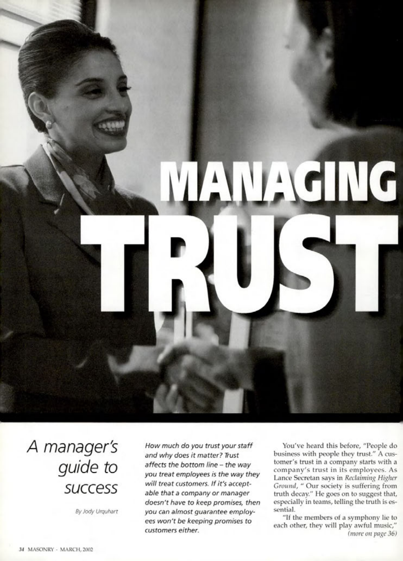 Masonry Magazine March 2002 Page. 34