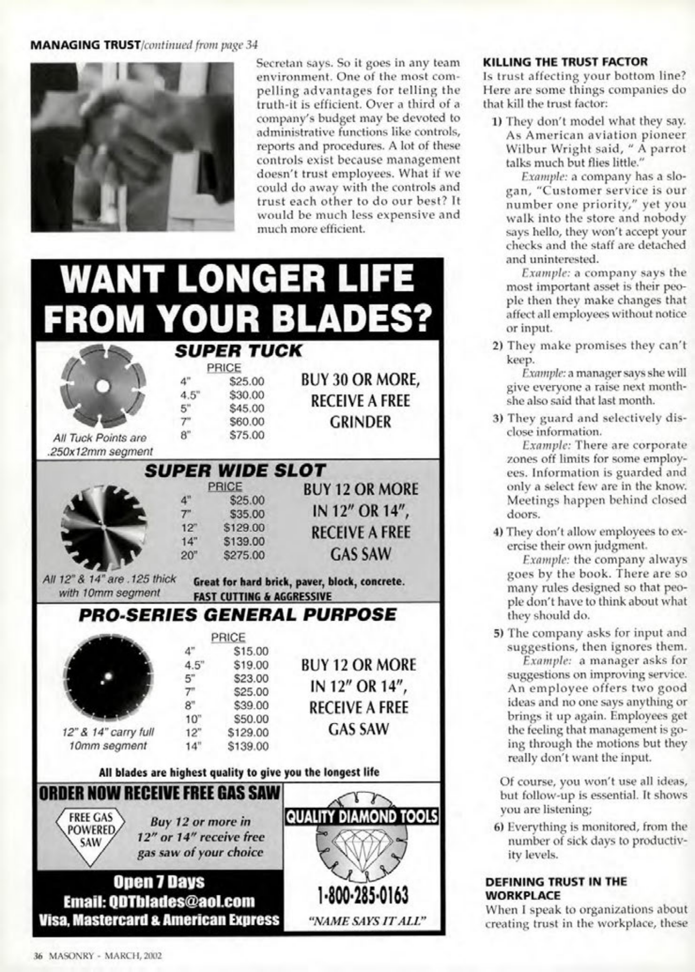 Masonry Magazine March 2002 Page. 36