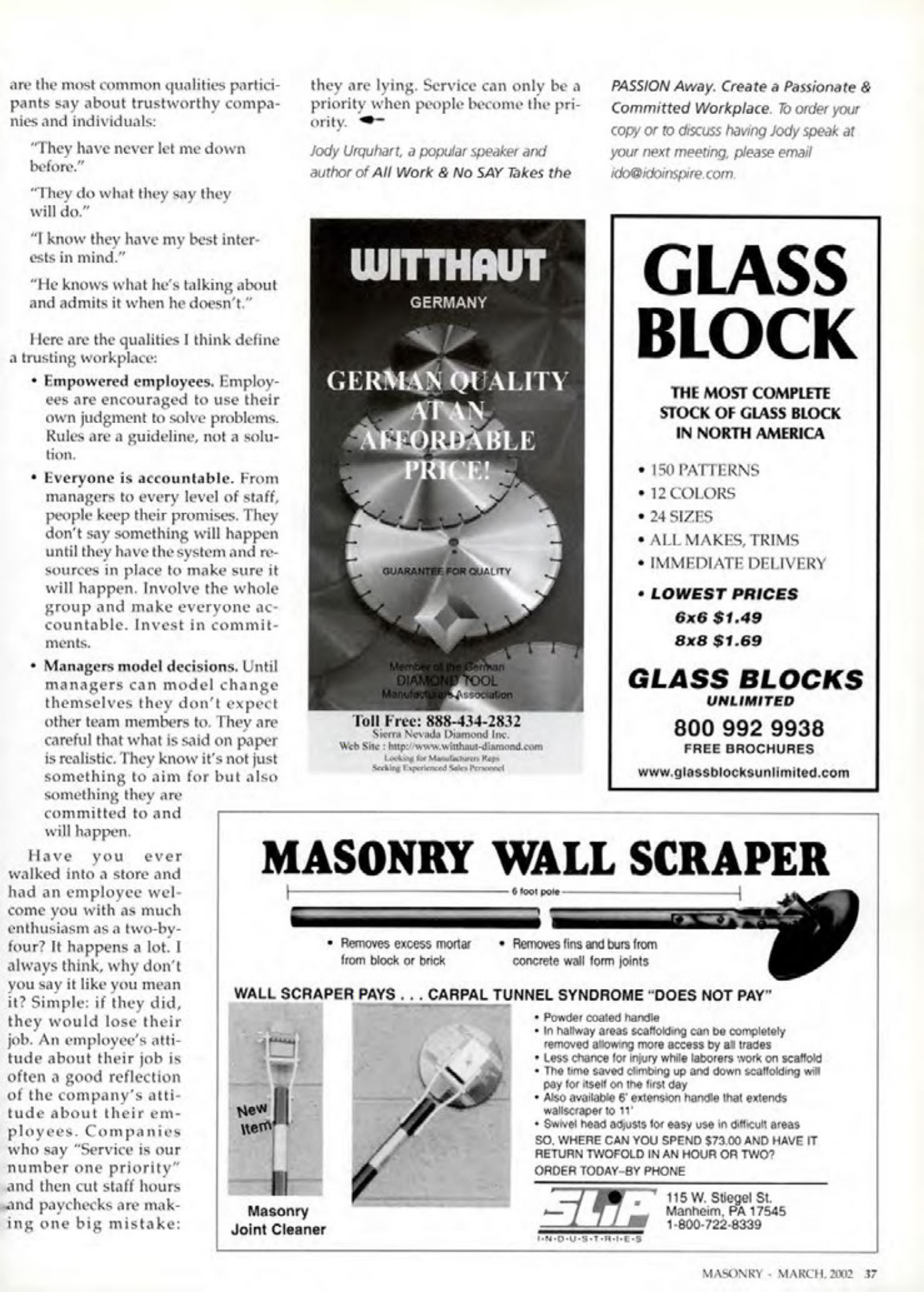 Masonry Magazine March 2002 Page. 37