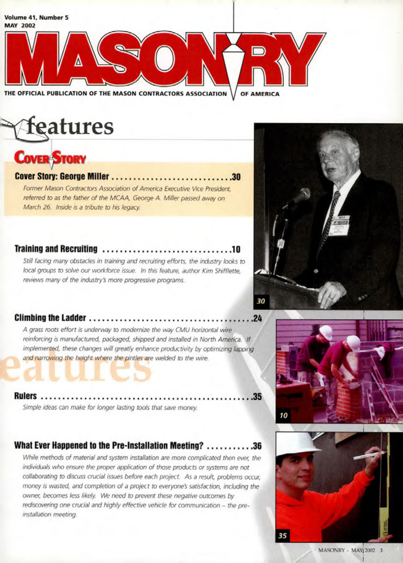 Masonry Magazine May 2002 Page. 3