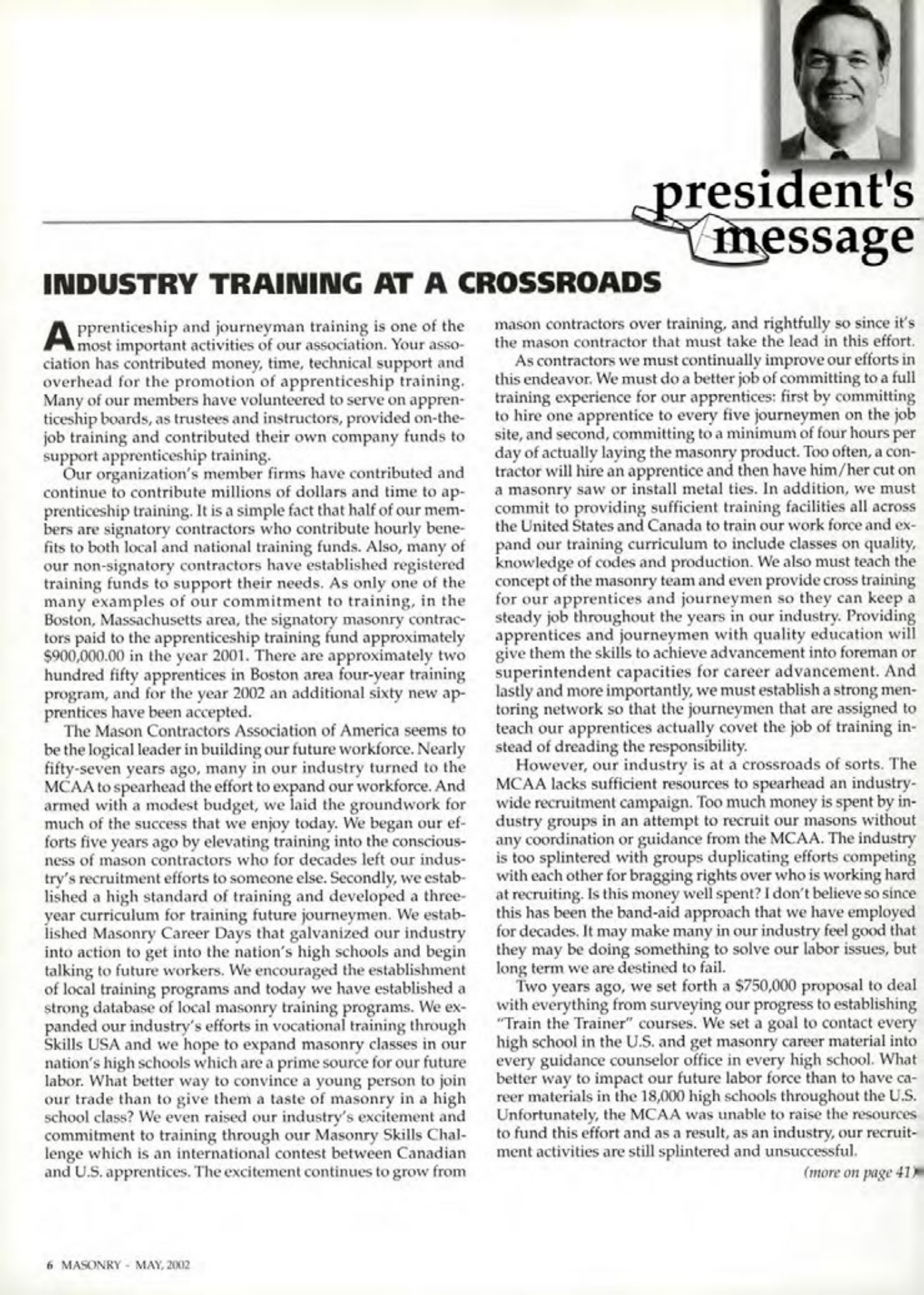 Masonry Magazine May 2002 Page. 6