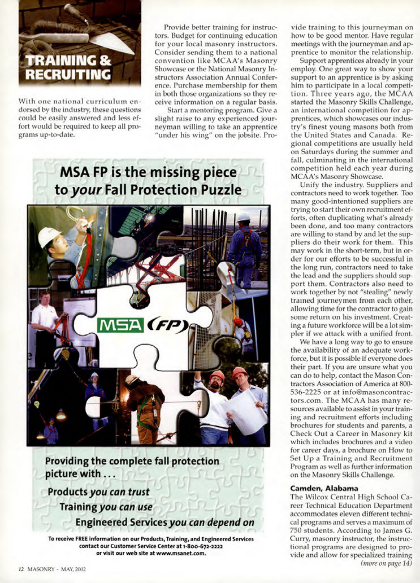 Masonry Magazine May 2002 Page. 12