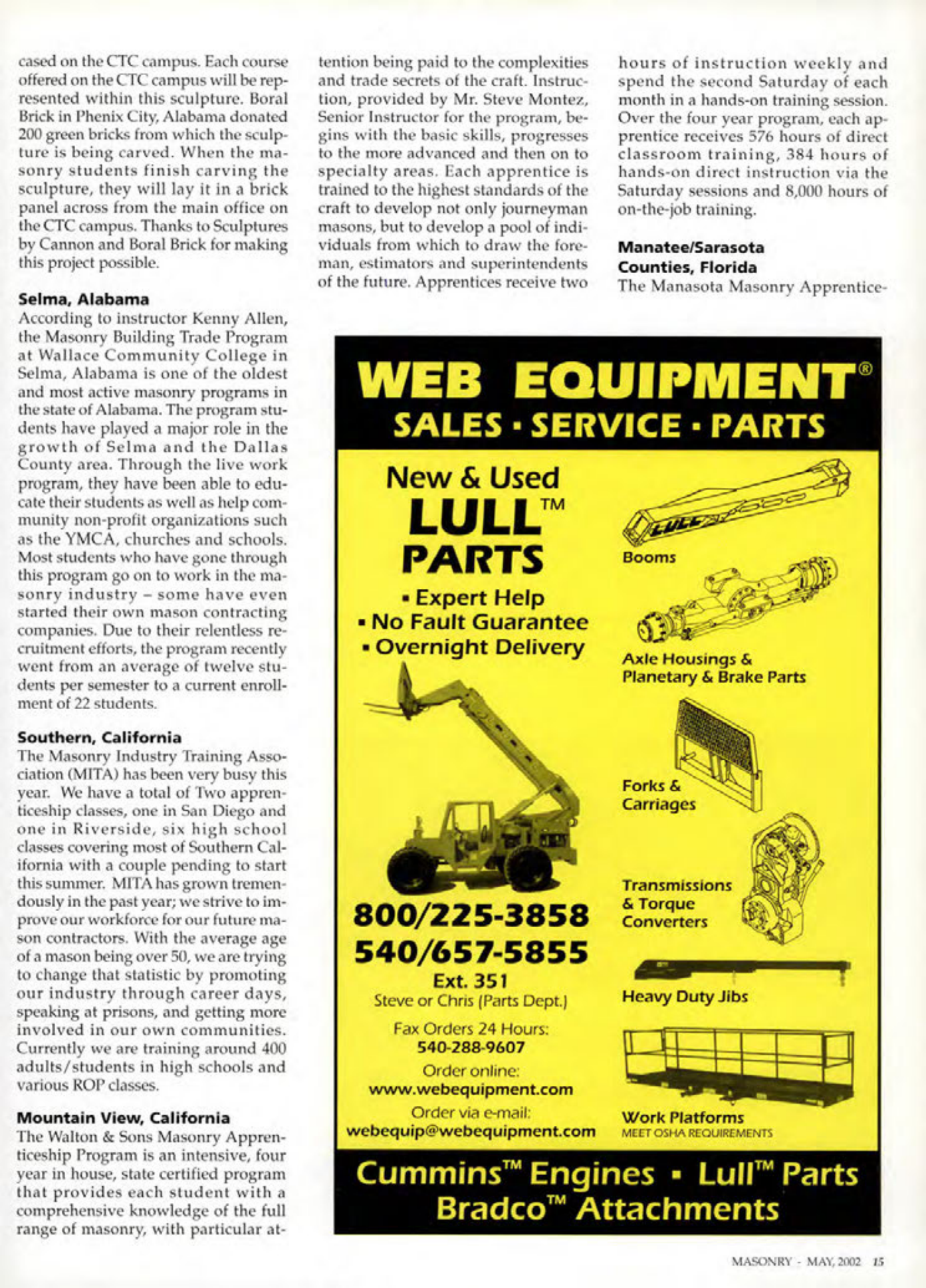 Masonry Magazine May 2002 Page. 15