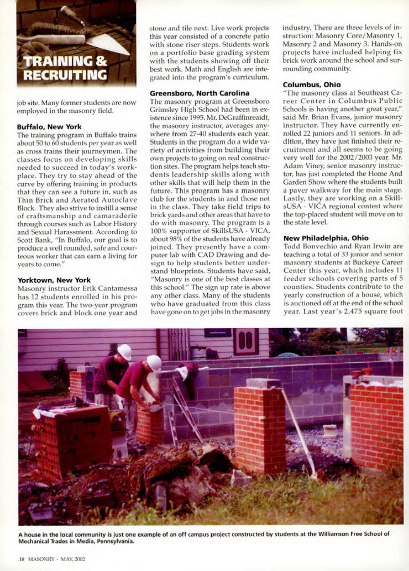 Masonry Magazine May 2002 Page. 18