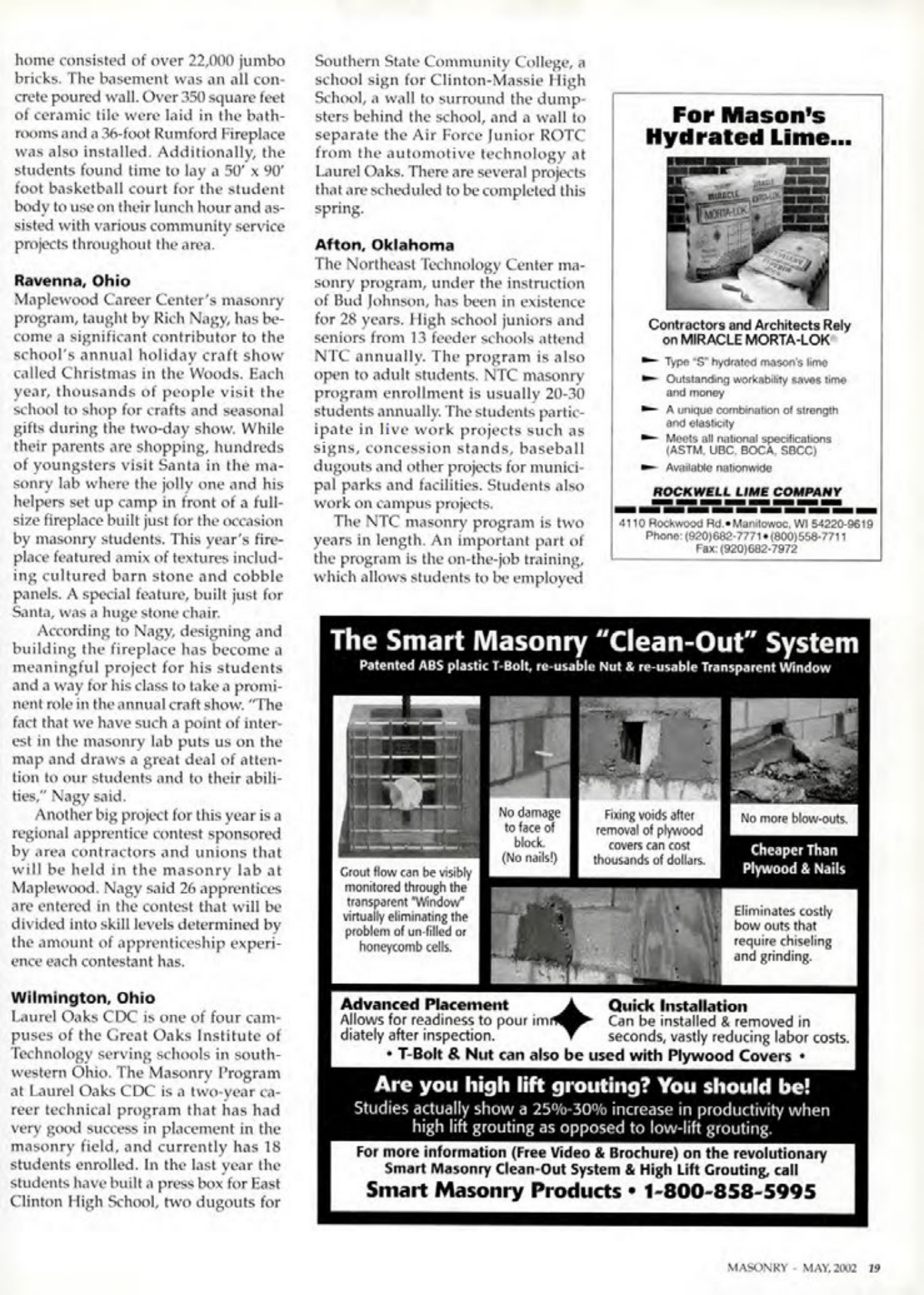 Masonry Magazine May 2002 Page. 19