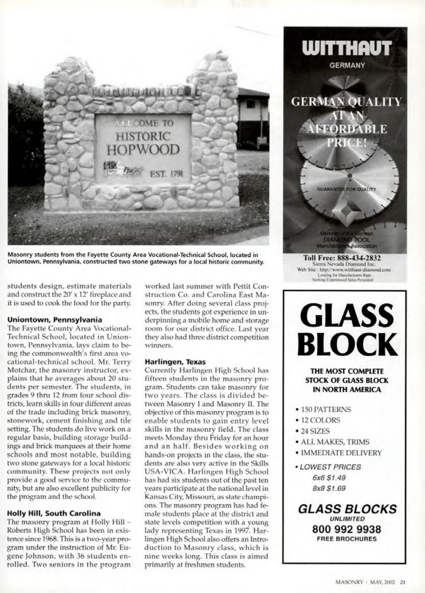 Masonry Magazine May 2002 Page. 21