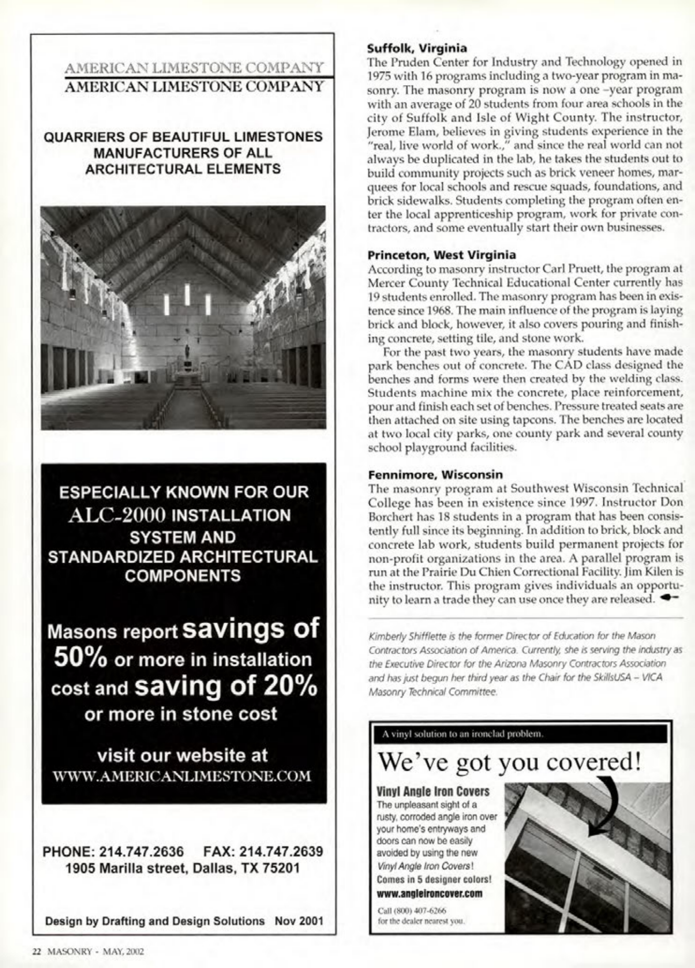 Masonry Magazine May 2002 Page. 22