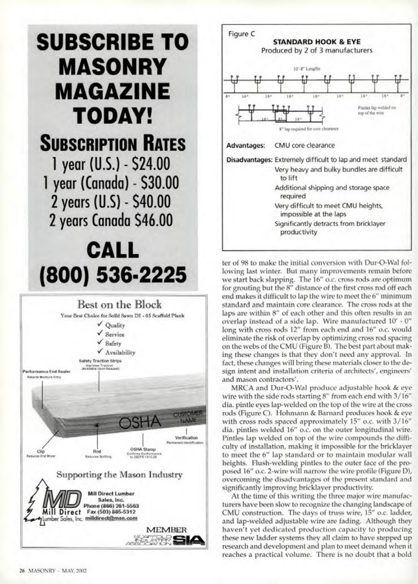 Masonry Magazine May 2002 Page. 26