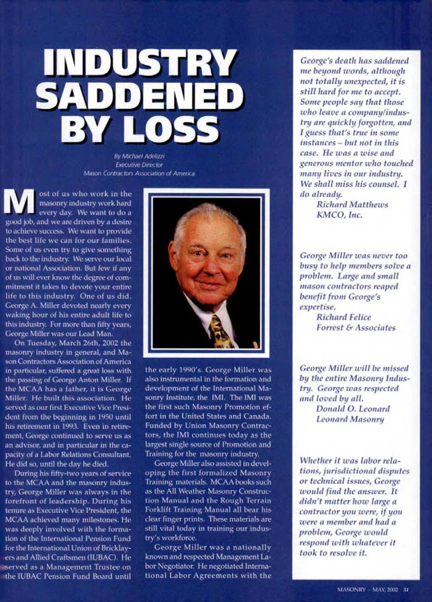 Masonry Magazine May 2002 Page. 31