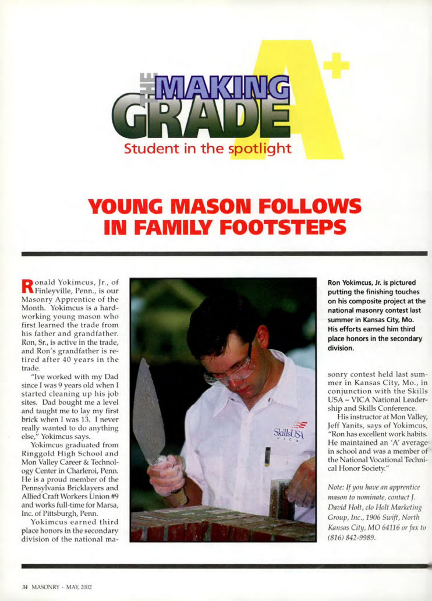Masonry Magazine May 2002 Page. 34