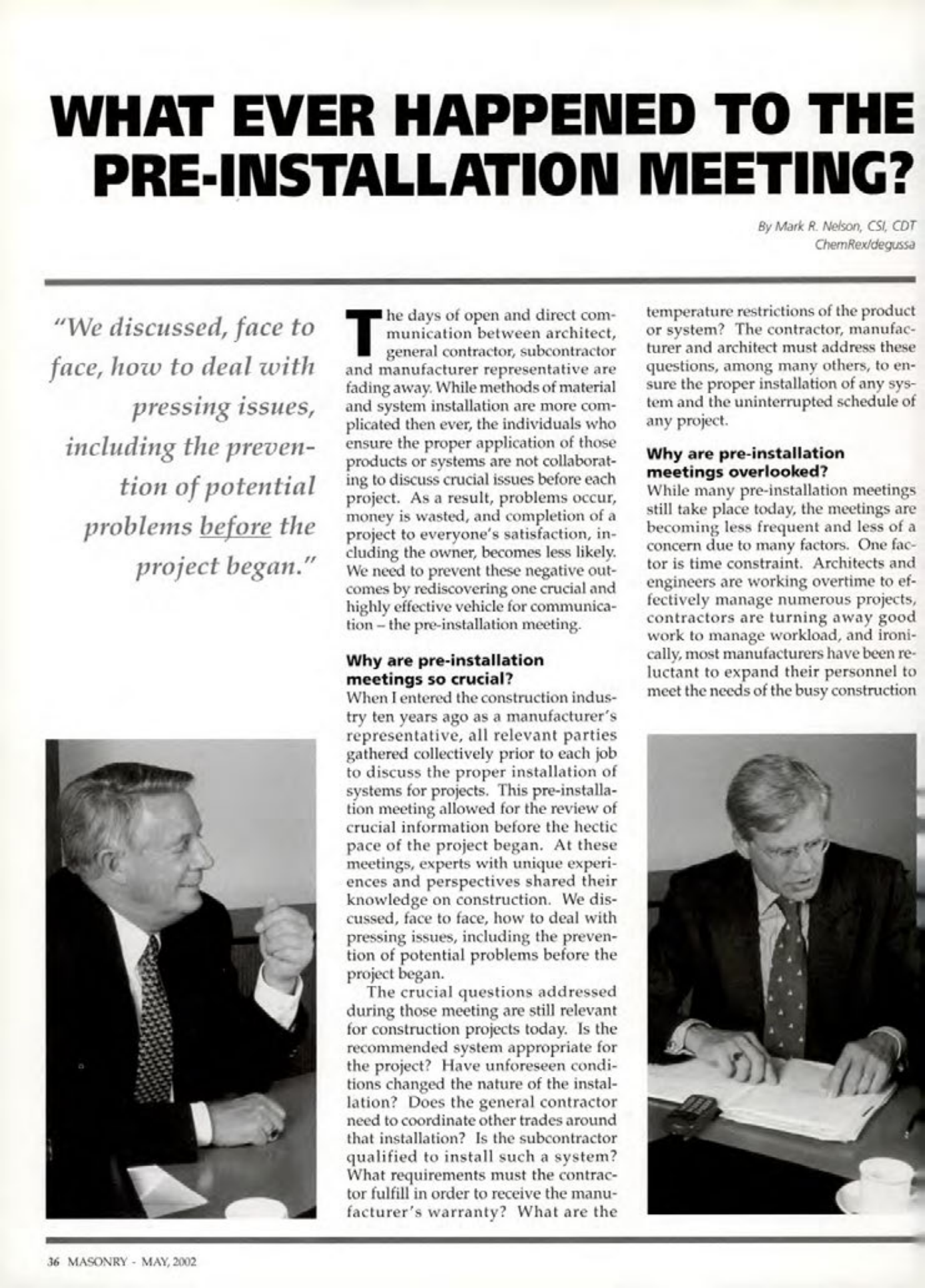 Masonry Magazine May 2002 Page. 36