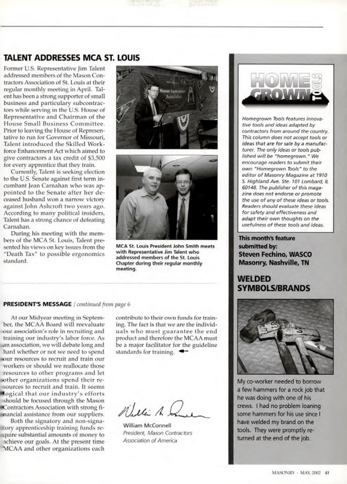 Masonry Magazine May 2002 Page. 41
