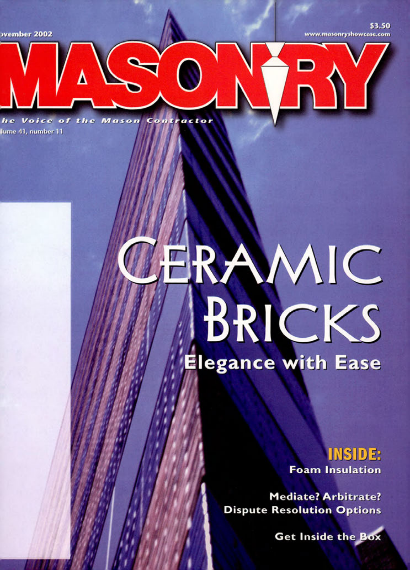 Masonry Magazine November 2002 Page. 1