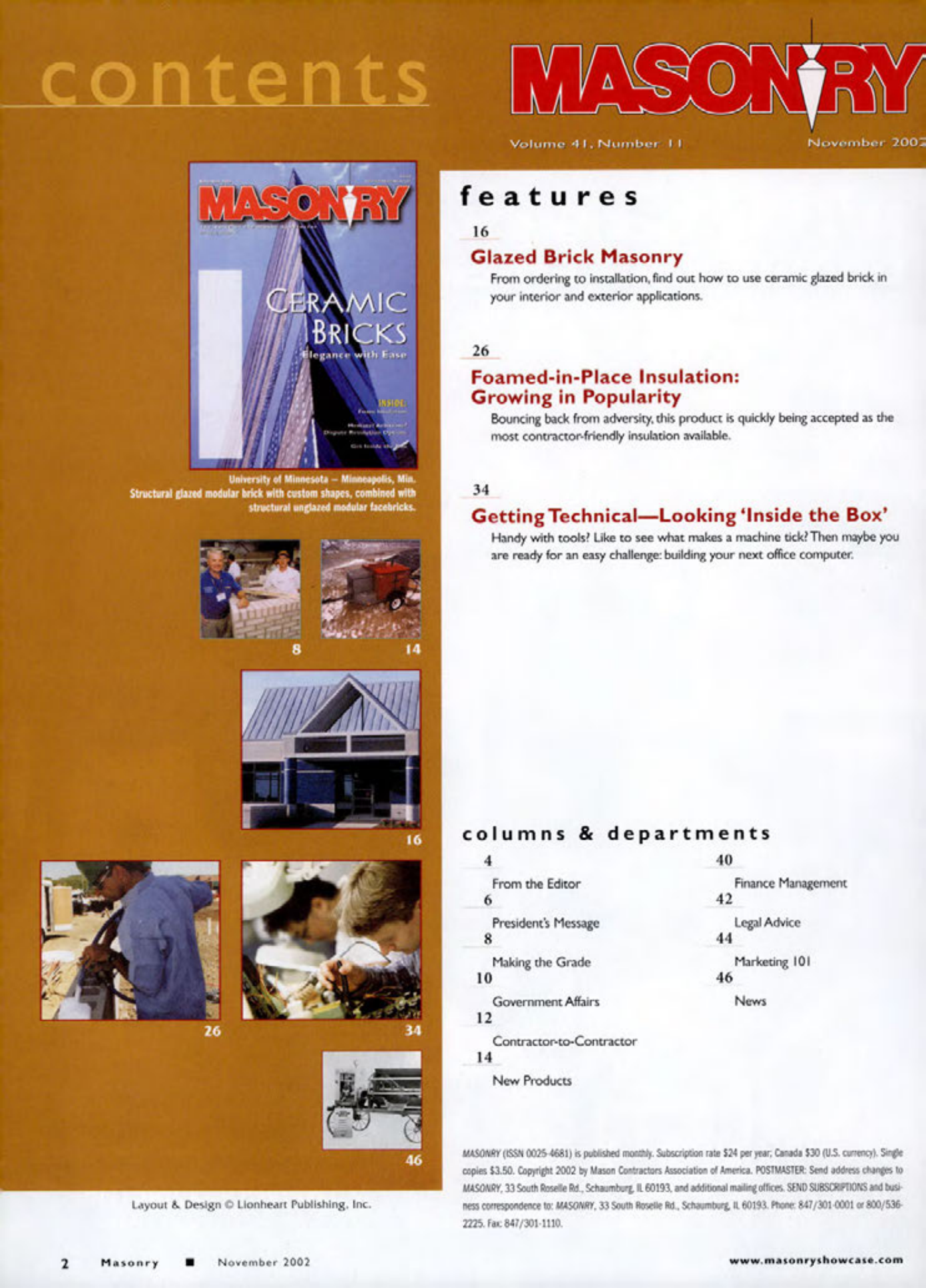 Masonry Magazine November 2002 Page. 4