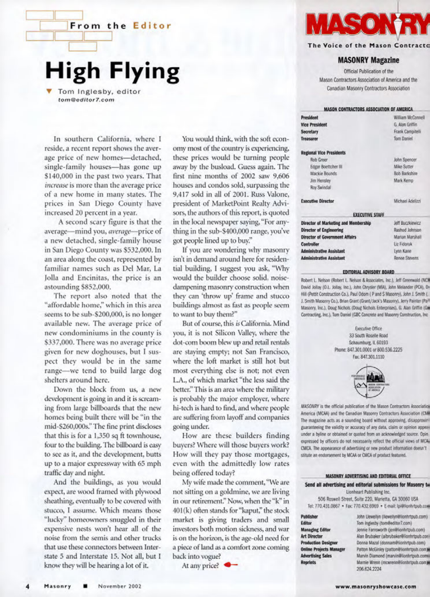 Masonry Magazine November 2002 Page. 6