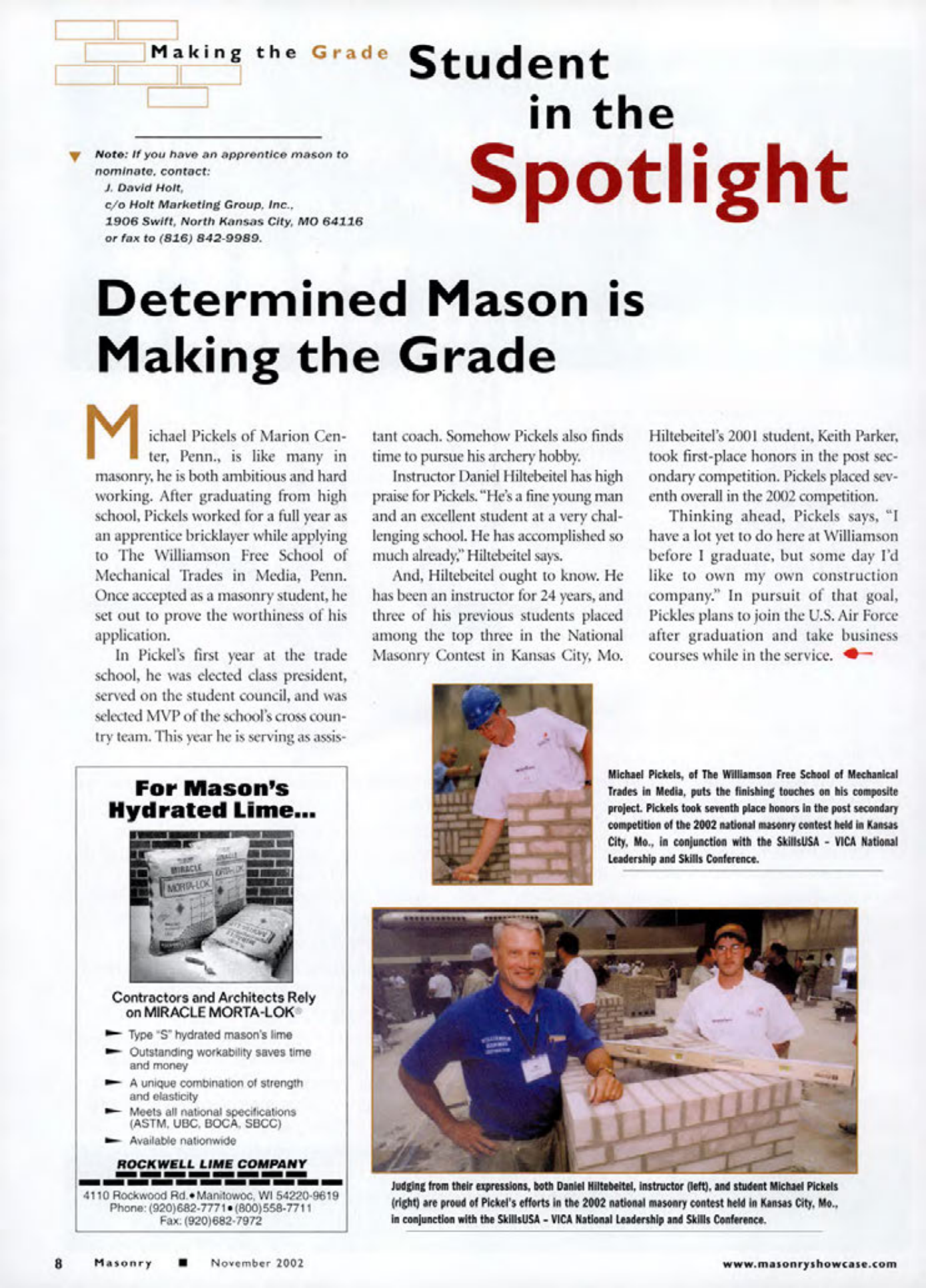 Masonry Magazine November 2002 Page. 10