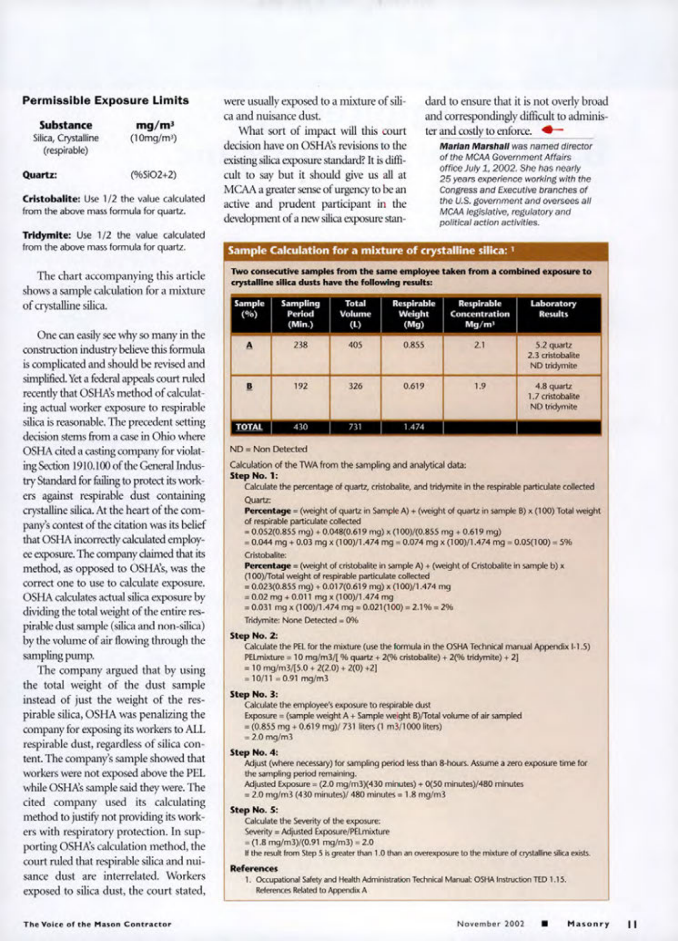 Masonry Magazine November 2002 Page. 13