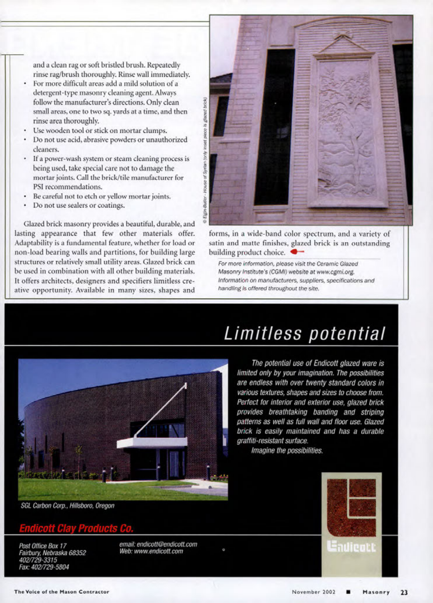 Masonry Magazine November 2002 Page. 25