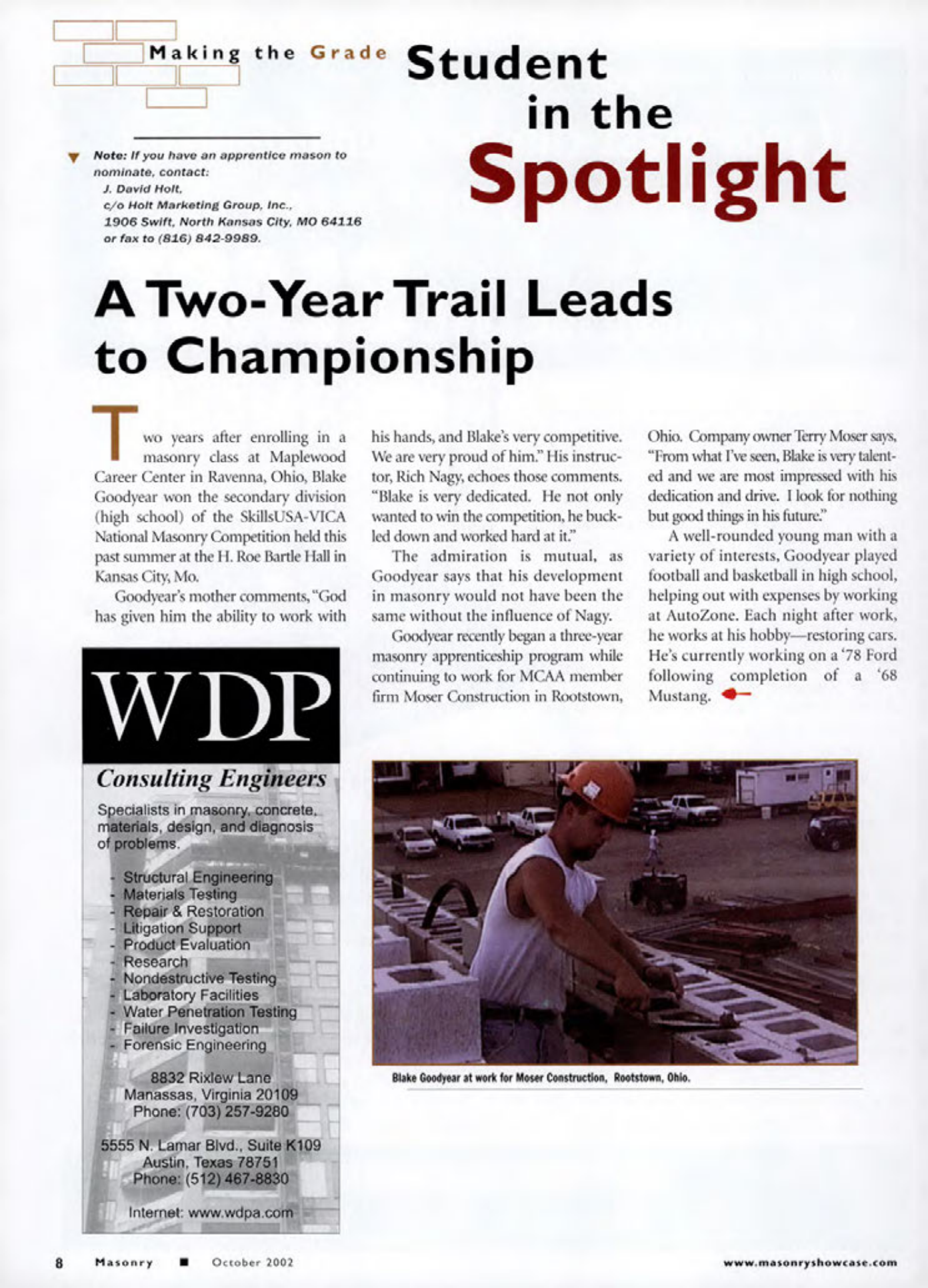 Masonry Magazine October 2002 Page. 10
