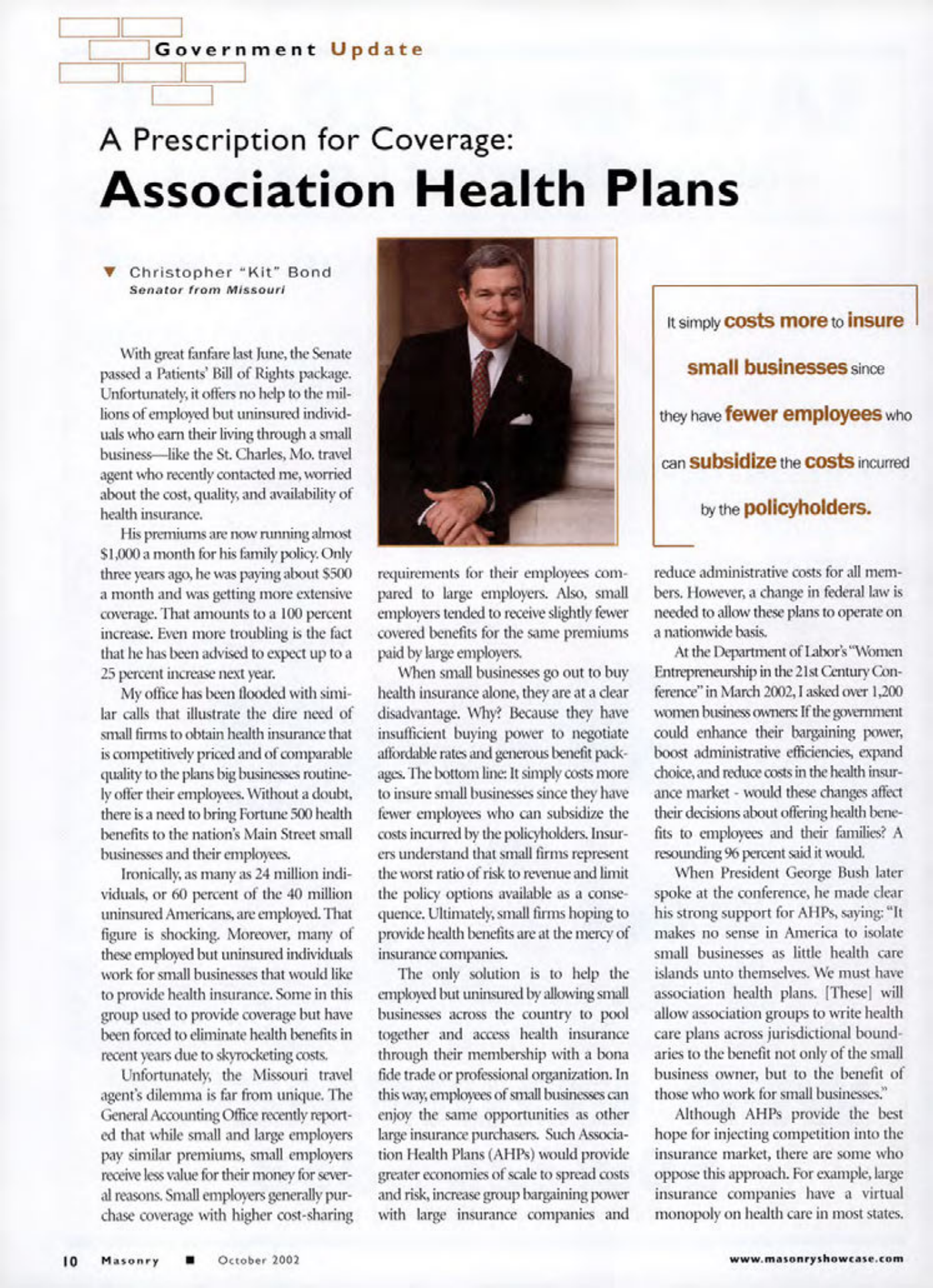 Masonry Magazine October 2002 Page. 12