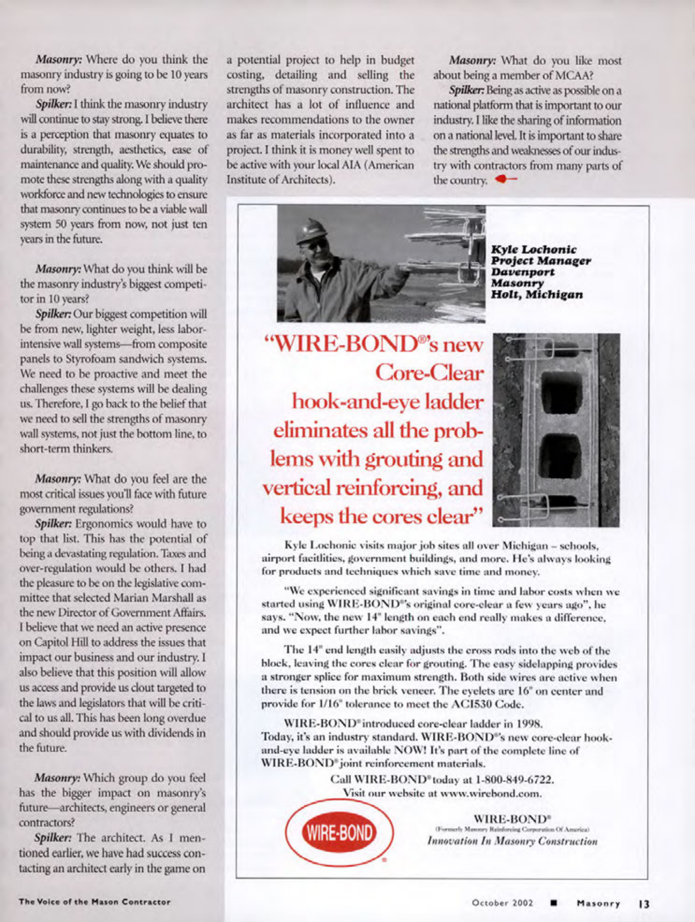 Masonry Magazine October 2002 Page. 15