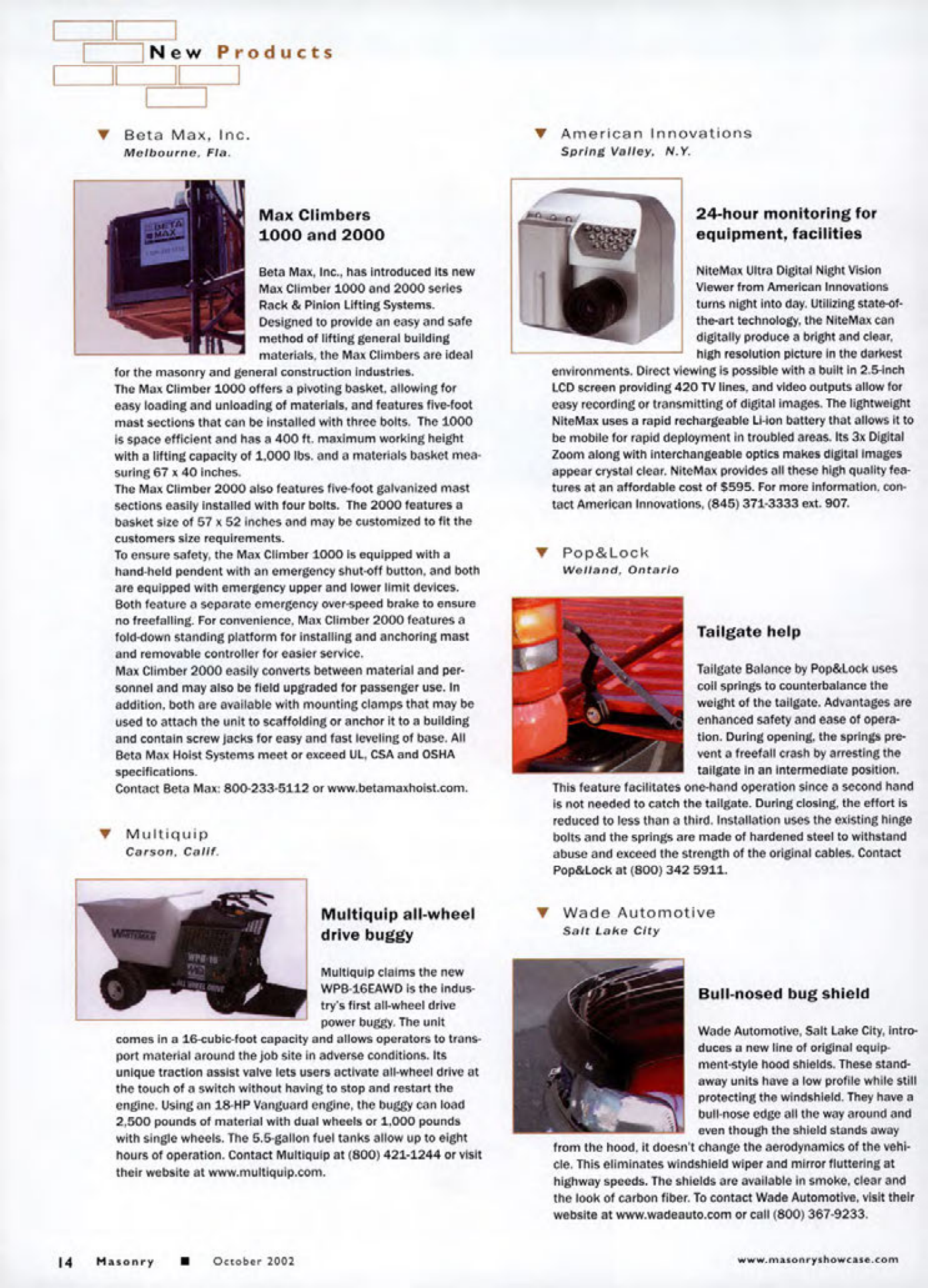 Masonry Magazine October 2002 Page. 16