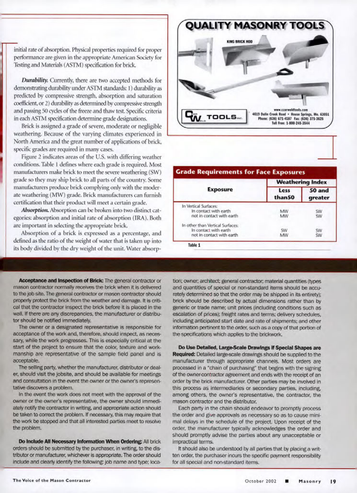 Masonry Magazine October 2002 Page. 21
